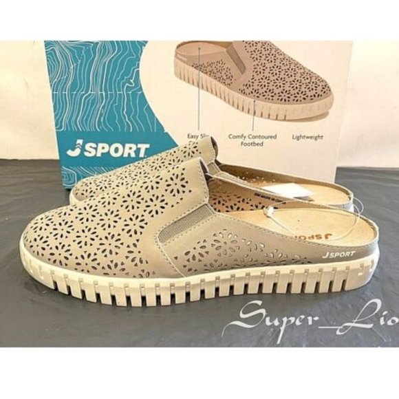 JSport by Jambu Shoes Jsport Womens Lightweight Slip On Floral Mule